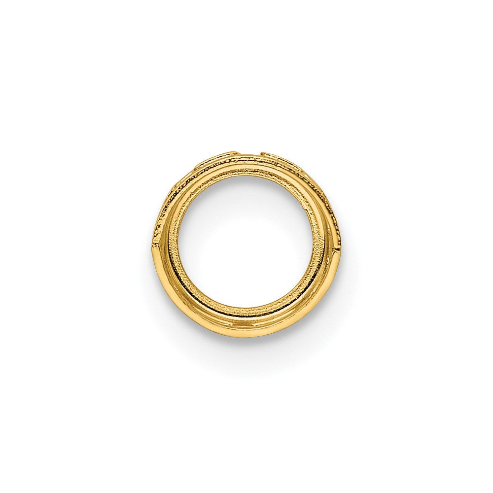 14k 6mm Round Bezel Pendant Mounting