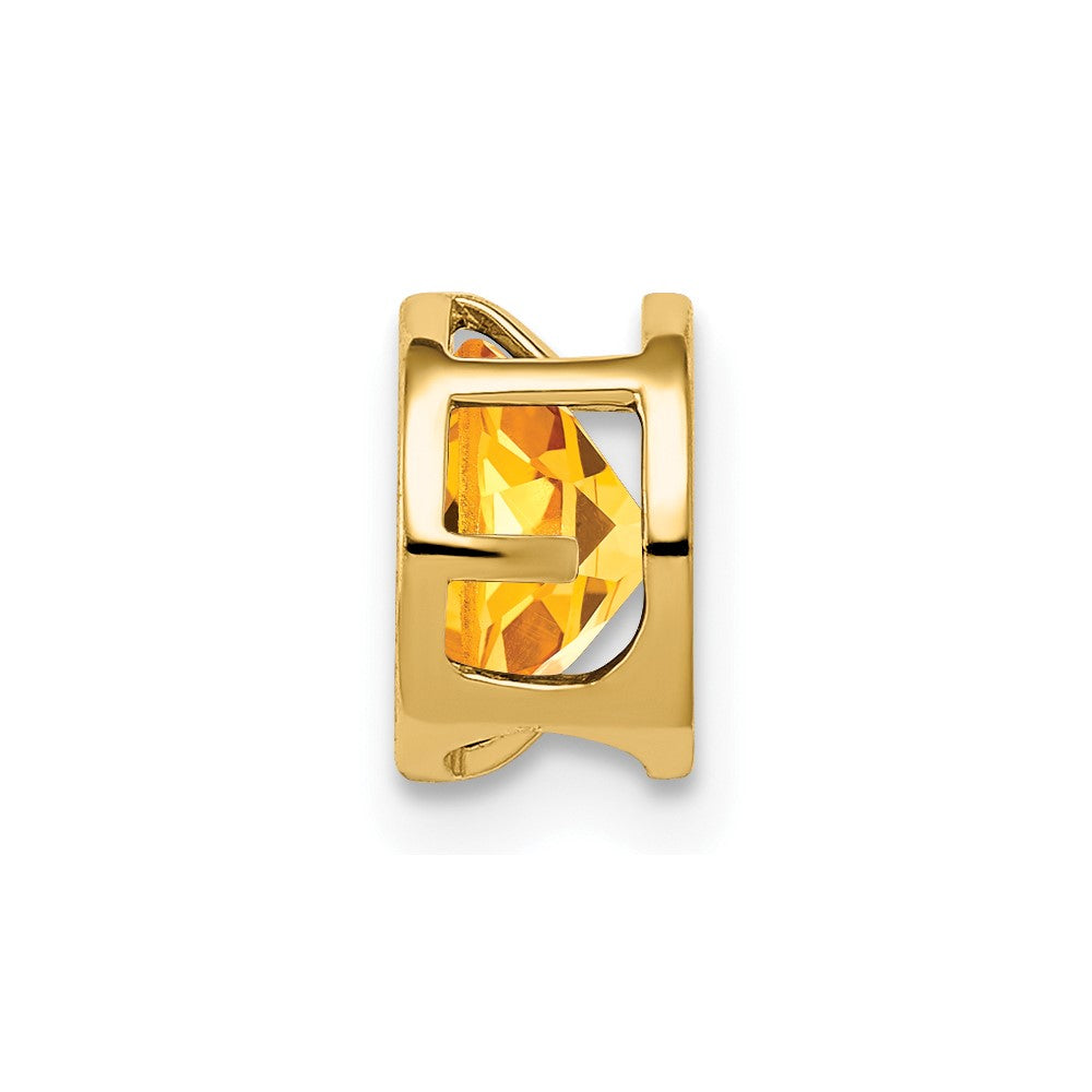 14k Citrine bezel pendant