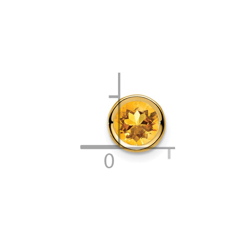 14k Citrine bezel pendant