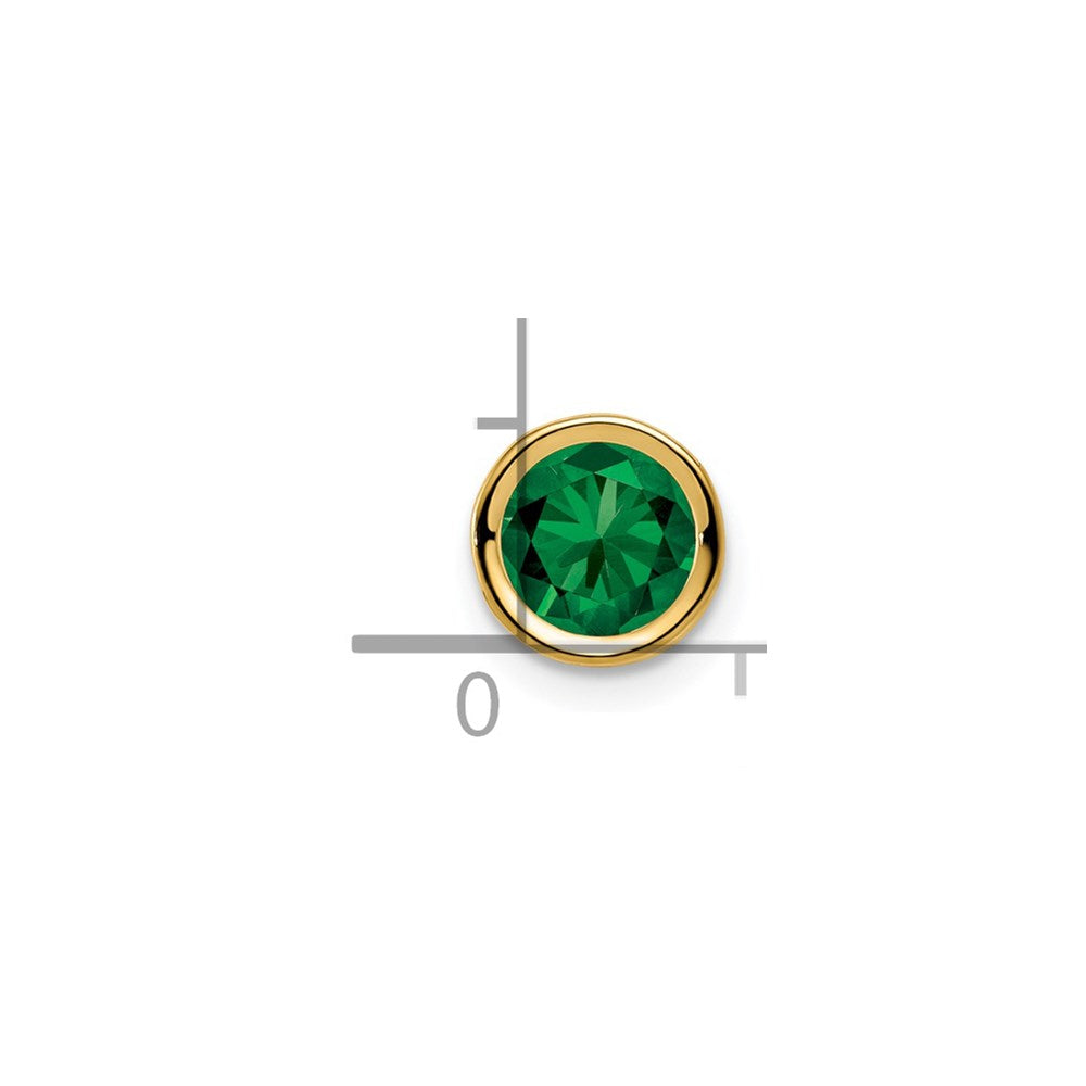 14k 6mm Mount St. Helens bezel pendant