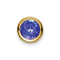 14k 6mm Tanzanite bezel pendant