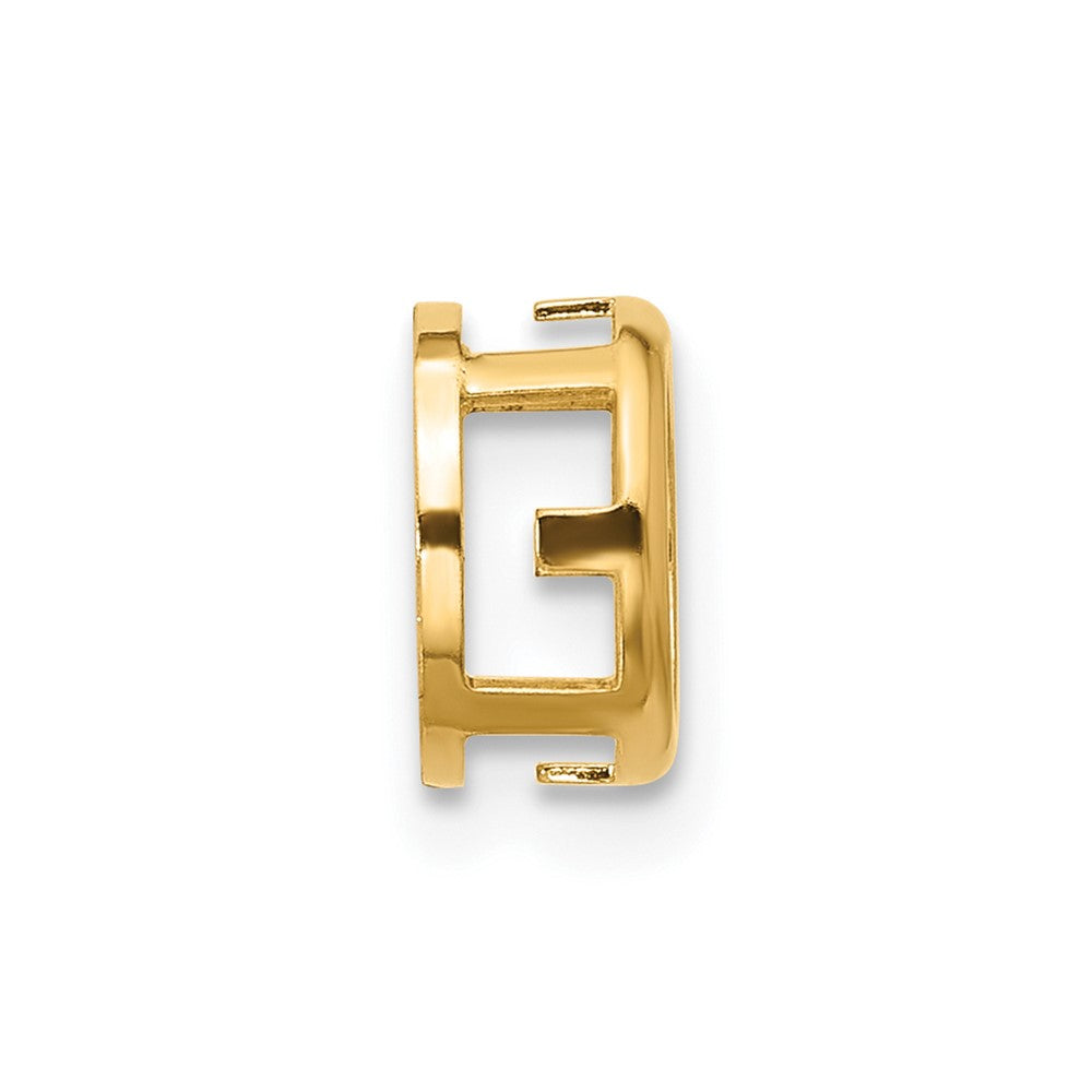 14k 7mm Round Bezel Pendant Mounting