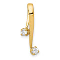 14k AAA 2-3.0mm Diamond Chain Slide