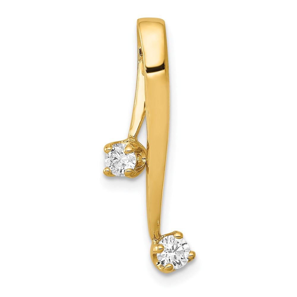 14k AAA 2-3.0mm Diamond Chain Slide