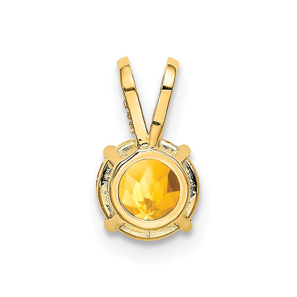 14k 6mm Citrine pendant