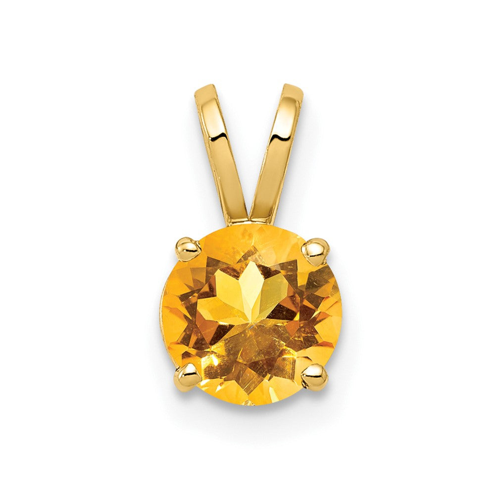 14k 6mm Citrine pendant