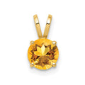 14k 6mm Citrine pendant