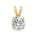 14k 6mm Cubic Zirconia pendant