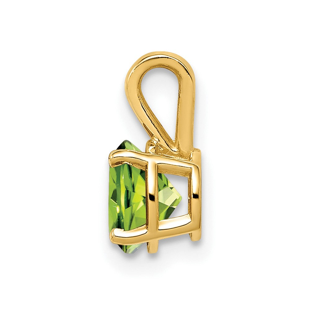 14k 6mm Peridot pendant