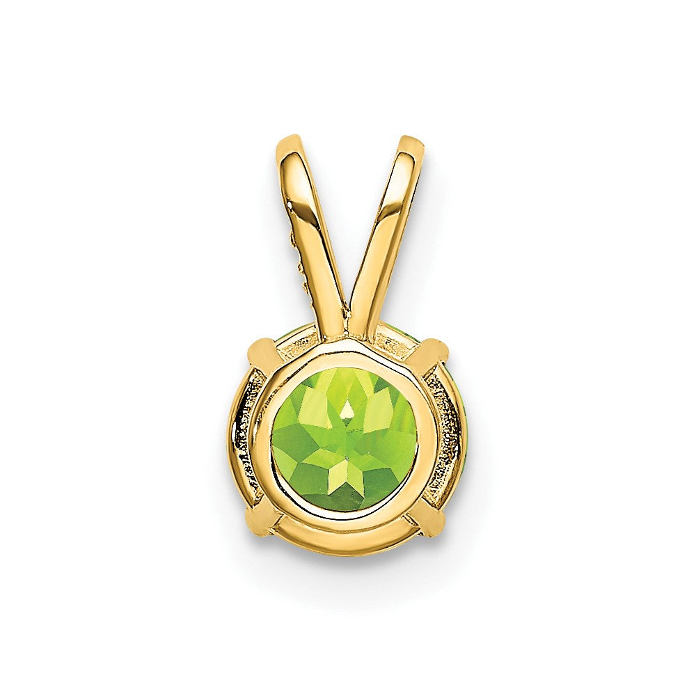 14k 6mm Peridot pendant