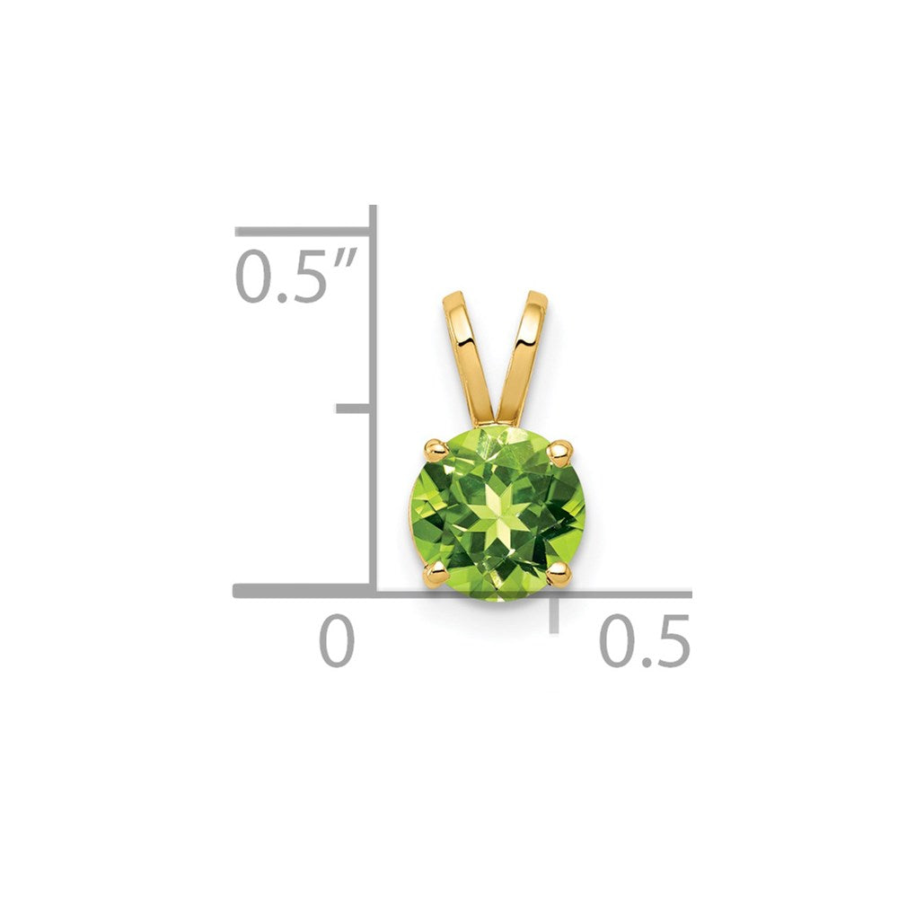 14k 6mm Peridot pendant