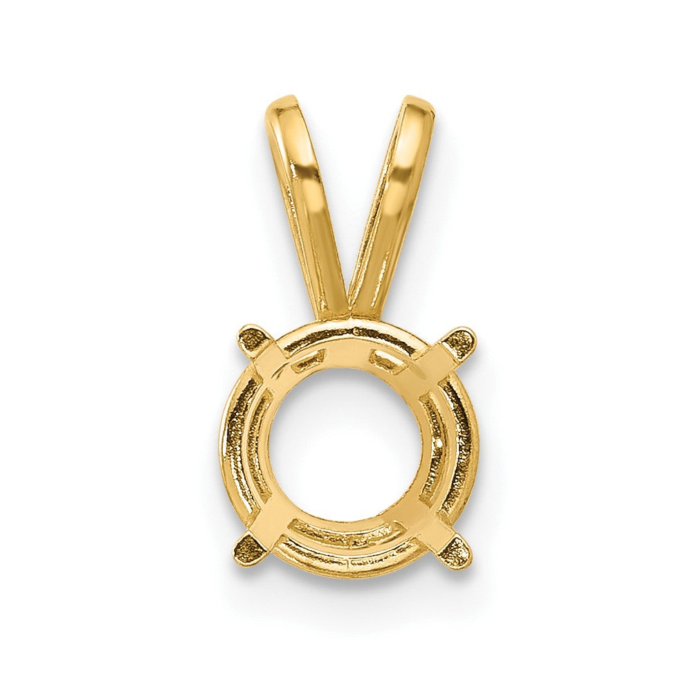 14k Round 7mm Pendant Mounting
