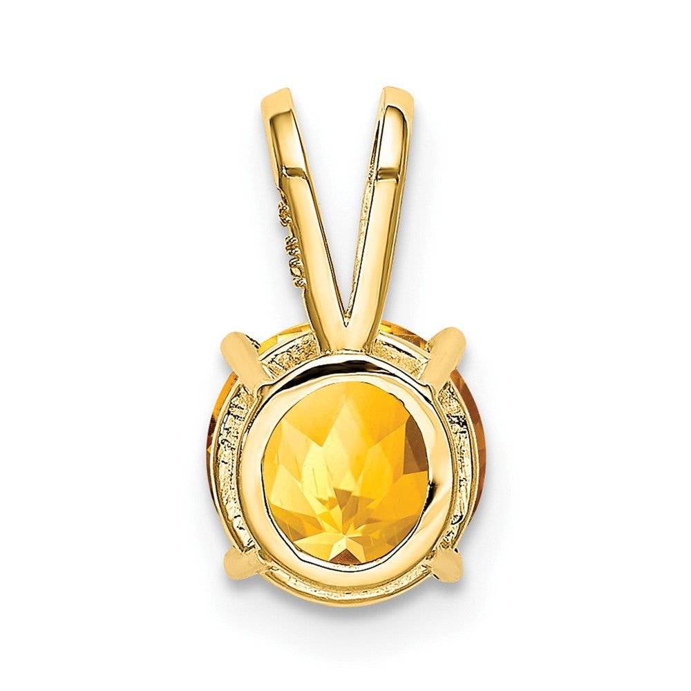 14k 7mm Citrine pendant