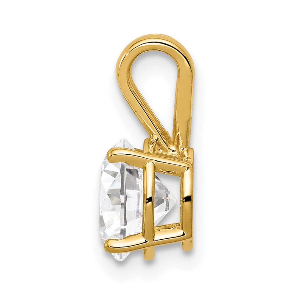 14k 7mm Cubic Zirconia pendant