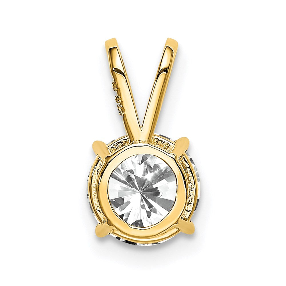 14k 7mm Cubic Zirconia pendant