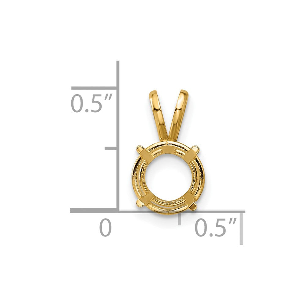 14k Round 8mm Pendant Mounting
