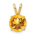 14k 8mm Citrine pendant