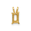14k 6x4 Emerald Pendant Mounting