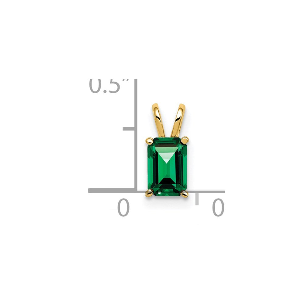 14k 6x4mm Emerald Cut Mount St. Helens pendant