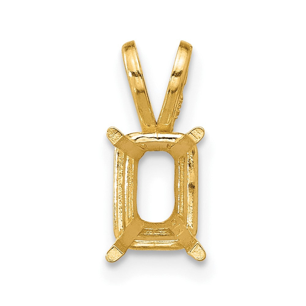 14k 7x5 Emerald Pendant Mounting