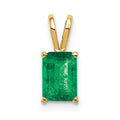 14k 7x5mm Emerald Cut Emerald pendant