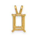 14k 8x6 Emerald Pendant Mounting