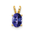 14k 7x5mm Oval Tanzanite pendant