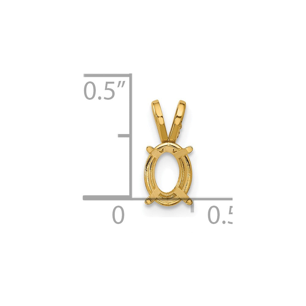 14k 8x6 Oval Pendant Mounting