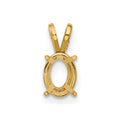 14k 8x6 Oval Pendant Mounting