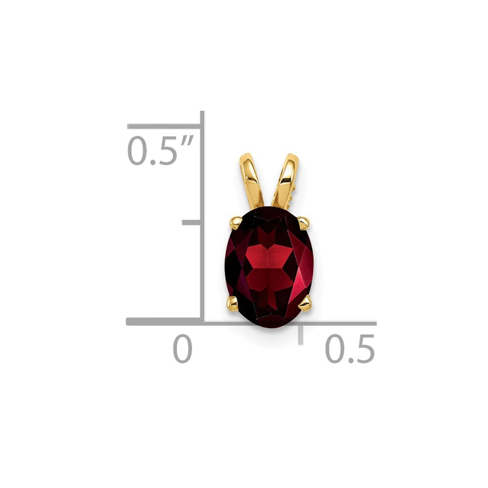 14k 8x6mm Oval Garnet pendant