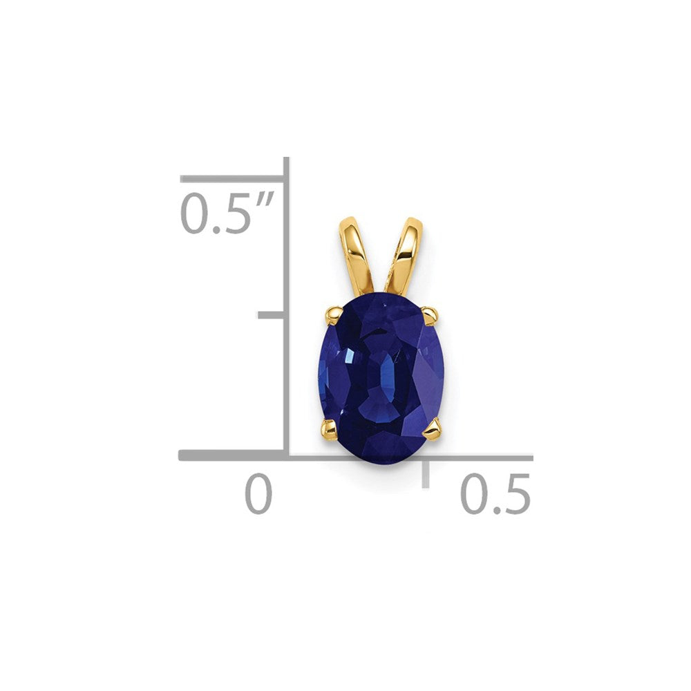14k 8x6mm Oval Sapphire Pendant