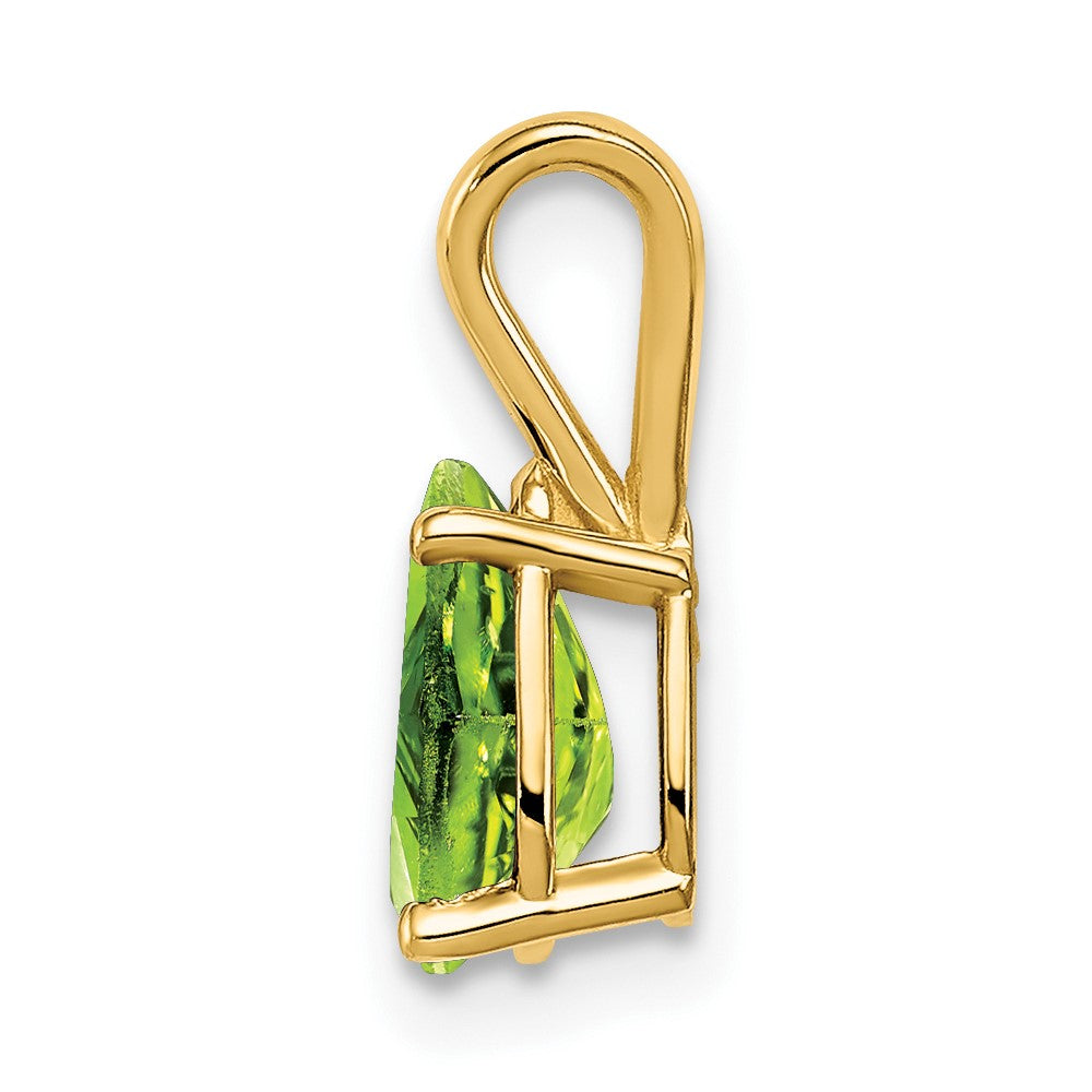14k 8x5mm Pear Peridot pendant