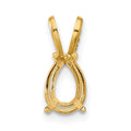 14k 9x6 Pear Pendant Mounting