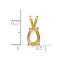 14k 10x7 Pear Pendant Mounting