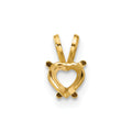 14k 5mm Heart Pendant Mounting