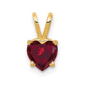 14k 6mm Heart Created Ruby pendant