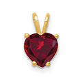 14k 7mm Heart Created Ruby pendant