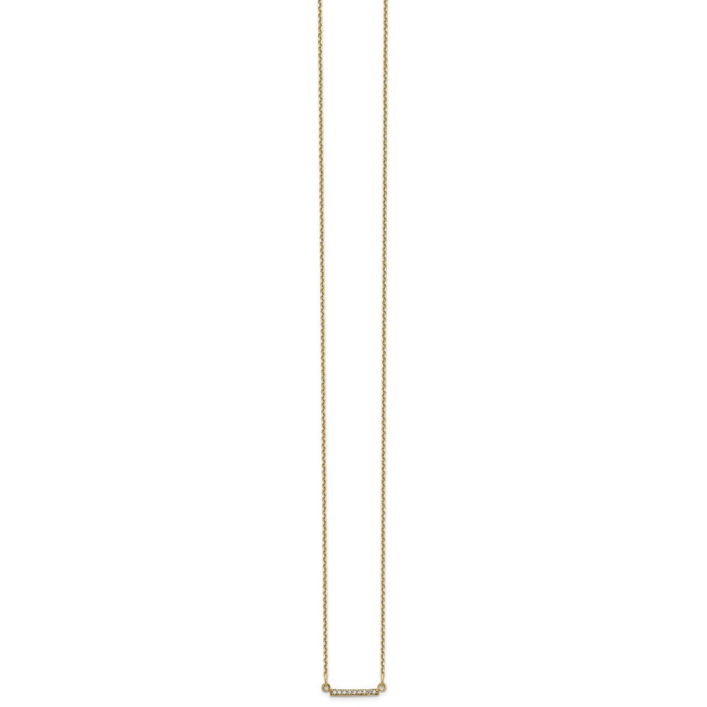 14ky Diamond Tiny Bar Necklace w/o Chain