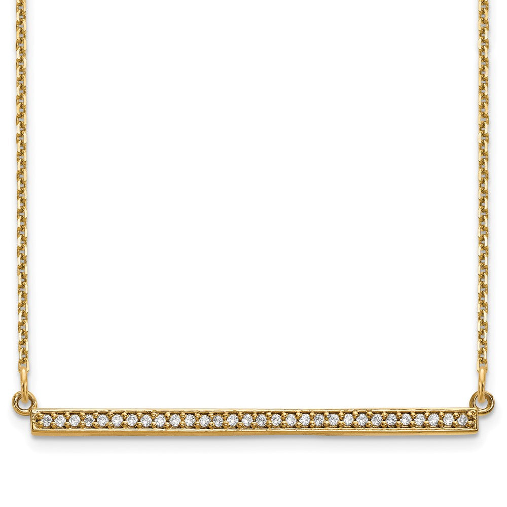 14ky Diamond Bar Necklace