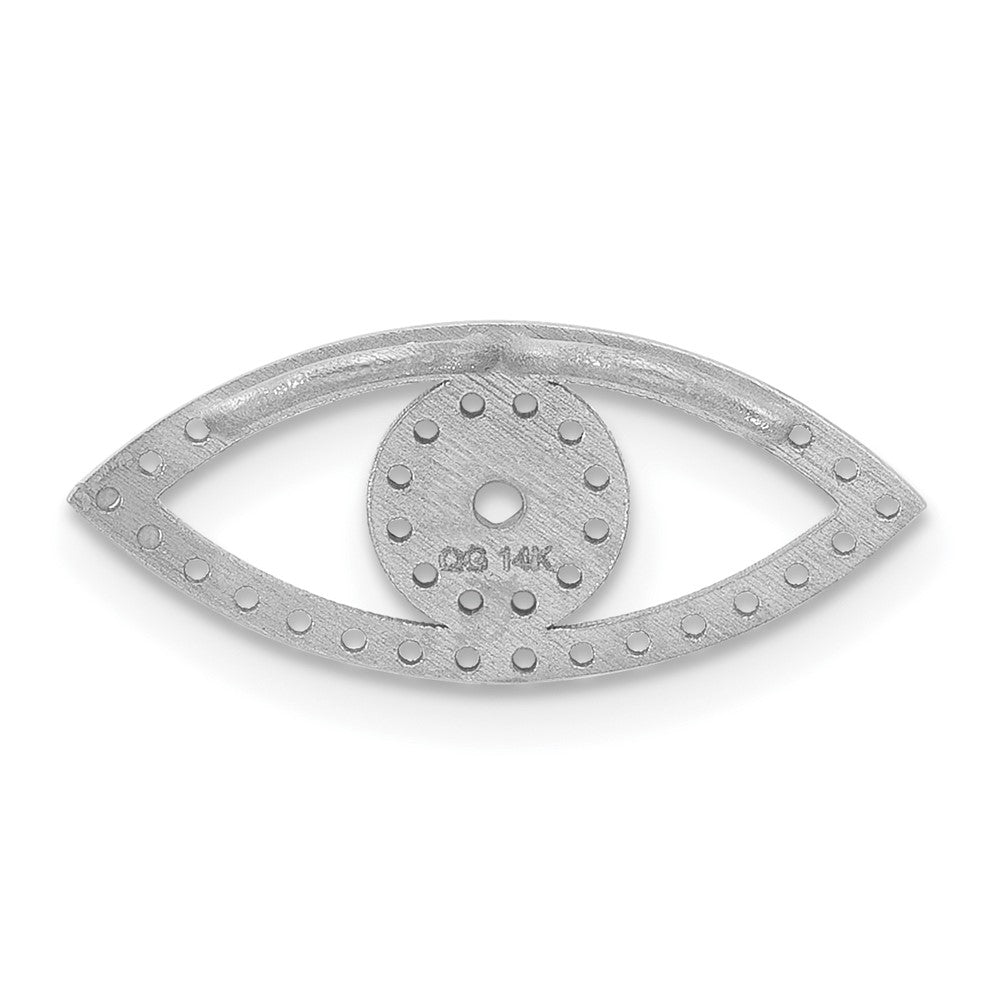 14k White Gold Small Evil Eye Pendant Mounting