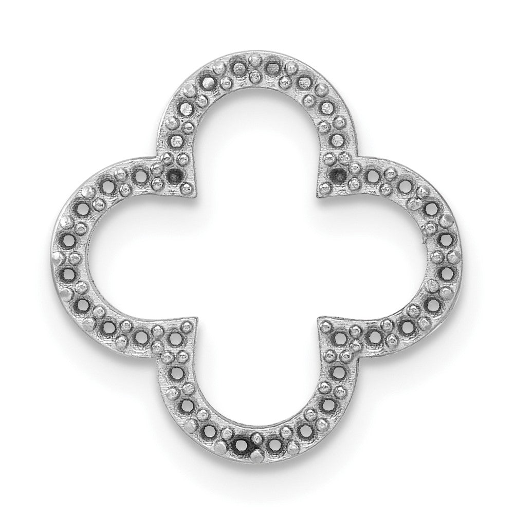 14k White Gold Small Quatrefoil Design Pendant Mounting