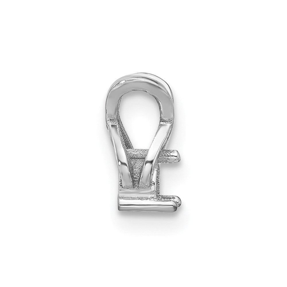 14k White Gold Holds 2.9mm Stone, Chain Slide Mounting