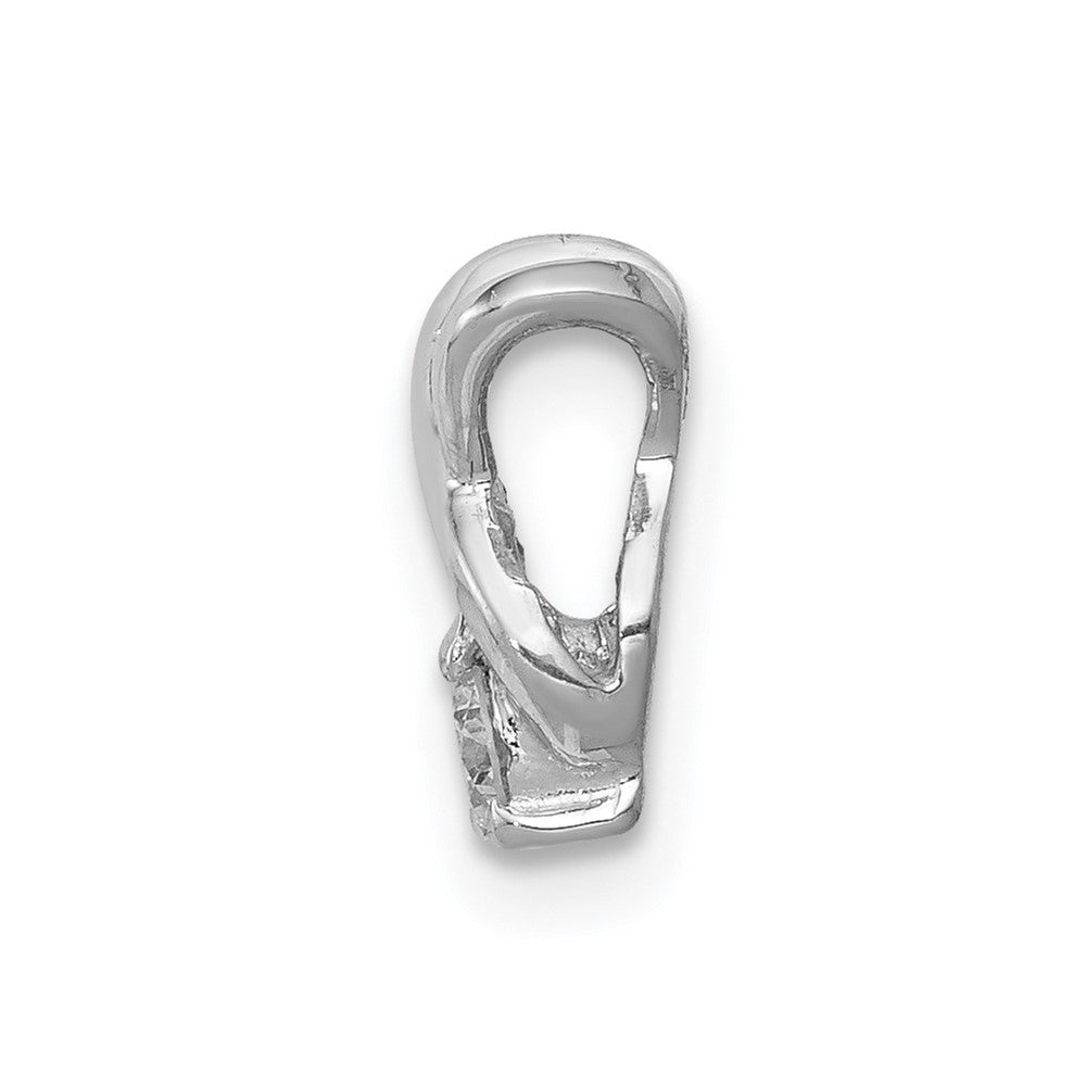 14k White Gold 2.9mm AAA Diamond Chain Slide