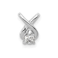 14k White Gold 2.9mm AAA Diamond Chain Slide