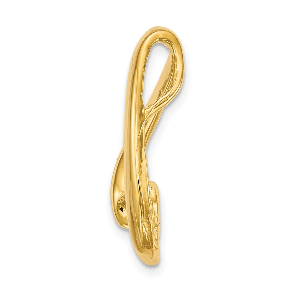 14k 4mm Round Stone Pendant Mounting