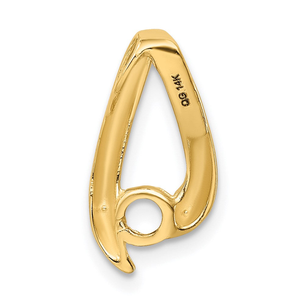 14k 4mm Round Stone Pendant Mounting
