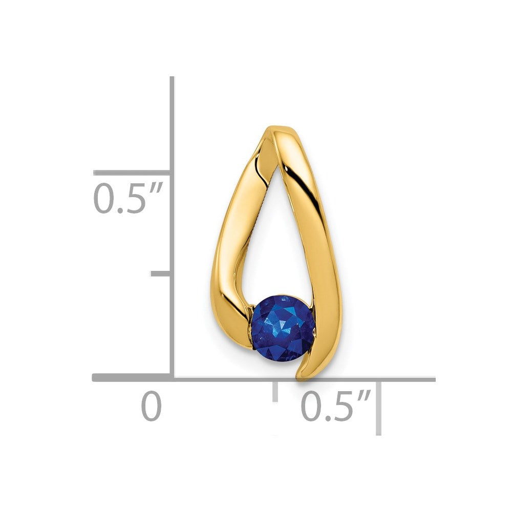 14k 4mm Sapphire pendant