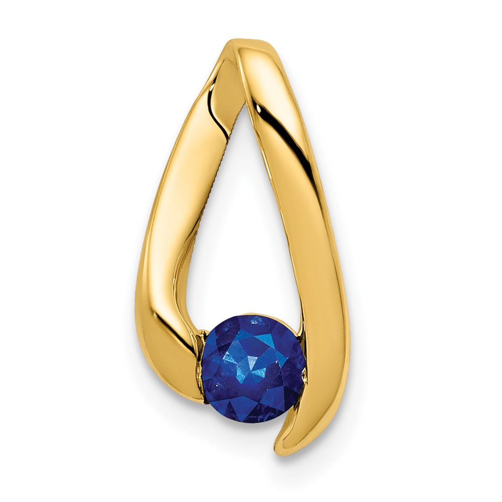 14k 4mm Sapphire pendant