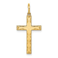 14K Laser Designed Cross Pendant