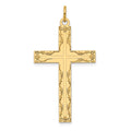 14K Laser Designed Cross Pendant